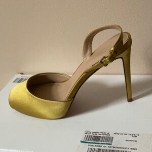 Elegant Yellow High Heel Sandals